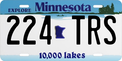 MN license plate 224TRS