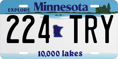MN license plate 224TRY