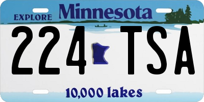 MN license plate 224TSA