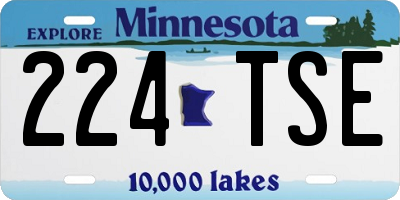 MN license plate 224TSE