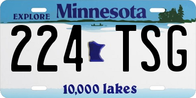 MN license plate 224TSG