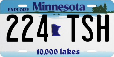 MN license plate 224TSH