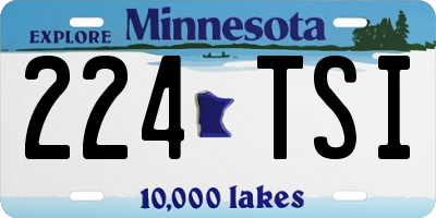 MN license plate 224TSI