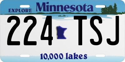MN license plate 224TSJ