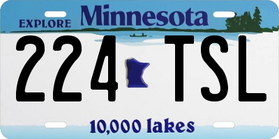 MN license plate 224TSL