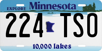 MN license plate 224TSO