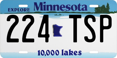 MN license plate 224TSP