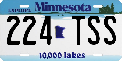 MN license plate 224TSS