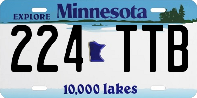 MN license plate 224TTB