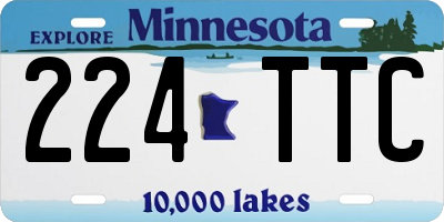 MN license plate 224TTC