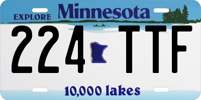 MN license plate 224TTF