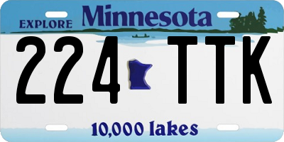 MN license plate 224TTK
