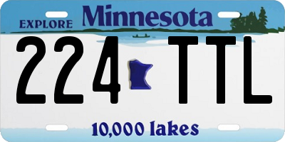 MN license plate 224TTL