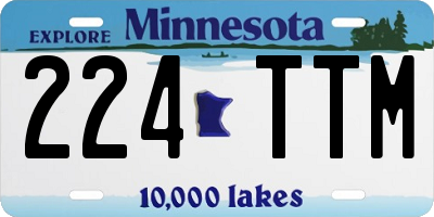 MN license plate 224TTM