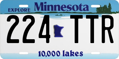 MN license plate 224TTR