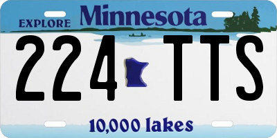 MN license plate 224TTS