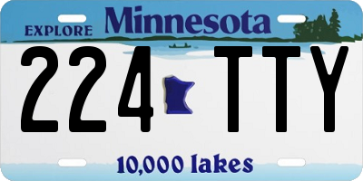 MN license plate 224TTY