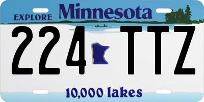 MN license plate 224TTZ