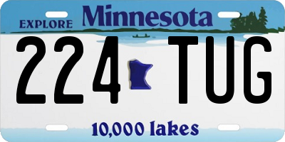 MN license plate 224TUG