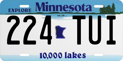 MN license plate 224TUI