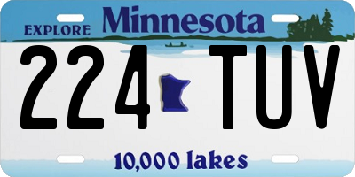 MN license plate 224TUV