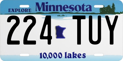 MN license plate 224TUY