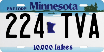MN license plate 224TVA