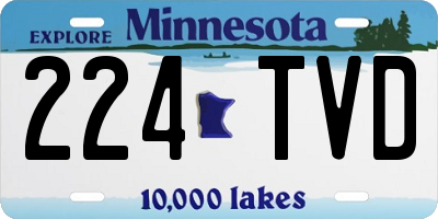 MN license plate 224TVD