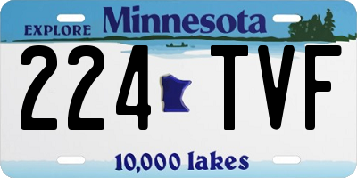 MN license plate 224TVF