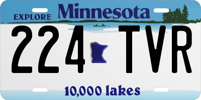 MN license plate 224TVR