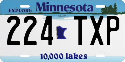 MN license plate 224TXP