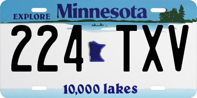 MN license plate 224TXV