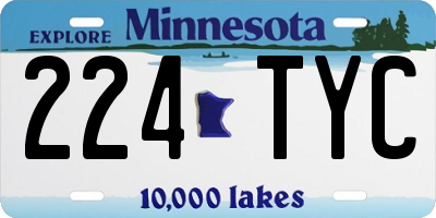 MN license plate 224TYC