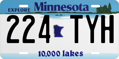 MN license plate 224TYH