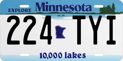 MN license plate 224TYI