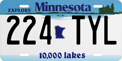 MN license plate 224TYL