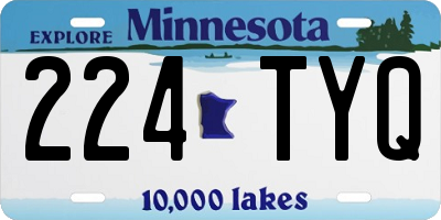 MN license plate 224TYQ