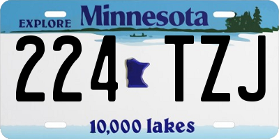 MN license plate 224TZJ