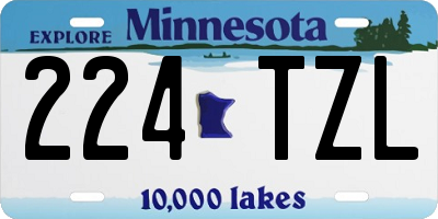 MN license plate 224TZL