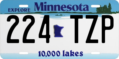 MN license plate 224TZP