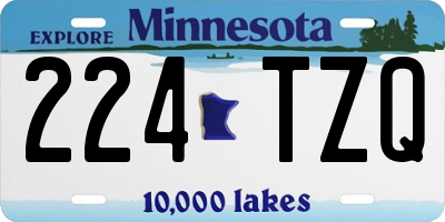 MN license plate 224TZQ