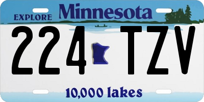 MN license plate 224TZV