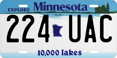 MN license plate 224UAC