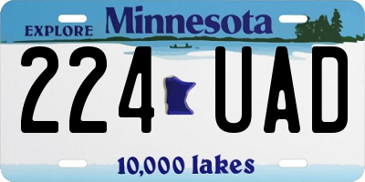 MN license plate 224UAD