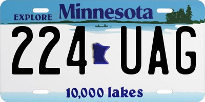 MN license plate 224UAG
