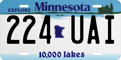 MN license plate 224UAI
