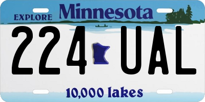 MN license plate 224UAL