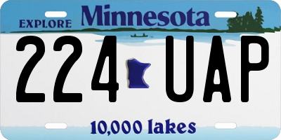MN license plate 224UAP
