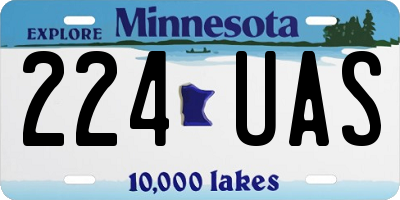 MN license plate 224UAS