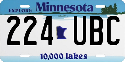 MN license plate 224UBC